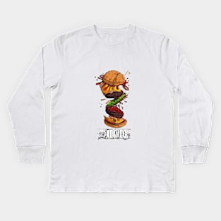 Burger Pirates Kids Long Sleeve T-Shirt